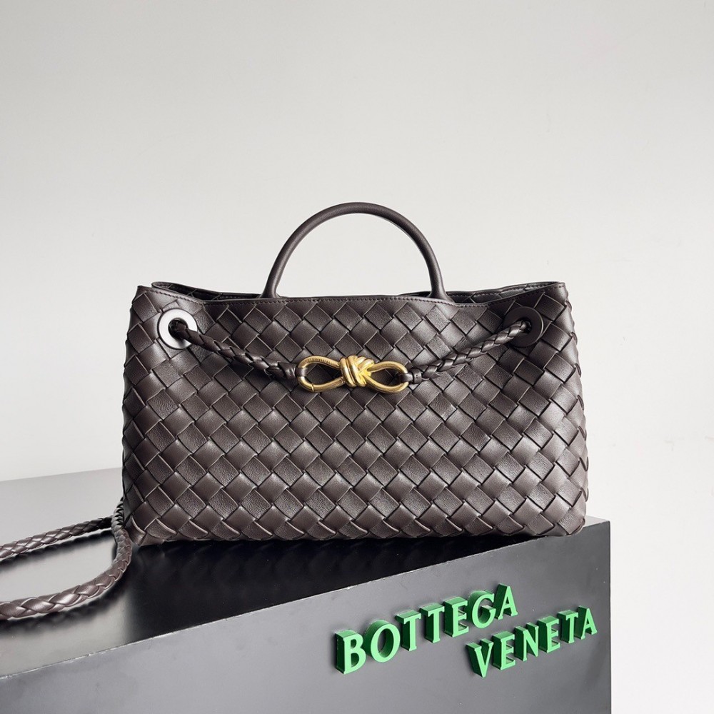 Bottega Veneta Andiamo Small East/West Bag In Fondant Intrecciato Lambskin BVBS12008