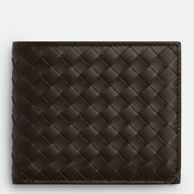 Bottega Veneta Bi-fold Wallet with Coin Purse in Fondant Intrecciato Calfskin BVBS12565