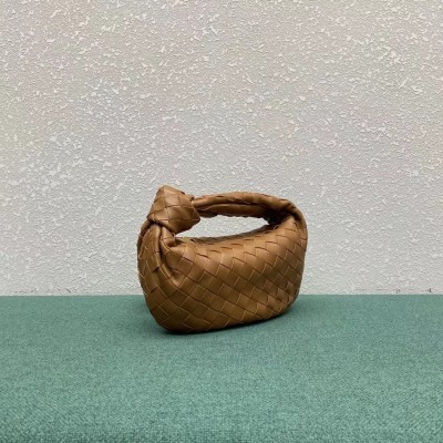 Bottega Veneta BV Jodie Mini Bag In Caramel Intrecciato Lambskin BVBS12305