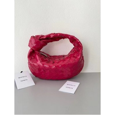 Bottega Veneta BV Jodie Mini Bag In Red Intrecciato Patent Leather BVBS12319