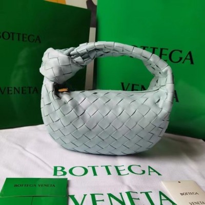 Bottega Veneta BV Jodie Mini Bag In Teal Washed Intrecciato Lambskin BVBS12320