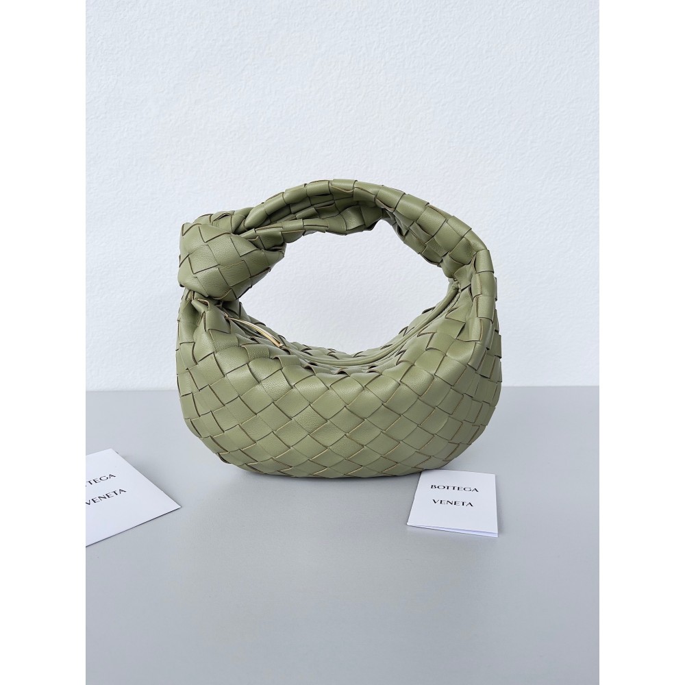 Bottega Veneta BV Jodie Mini Bag In Travertine Intrecciato Lambskin BVBS12322