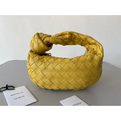 Bottega Veneta BV Jodie Mini Bag In Yellow Intrecciato Lambskin BVBS12324