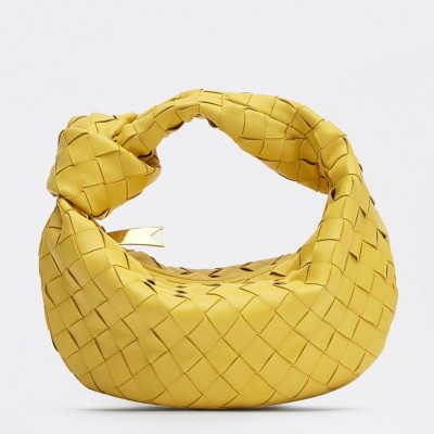 Bottega Veneta BV Jodie Mini Bag In Yellow Intrecciato Lambskin BVBS12324