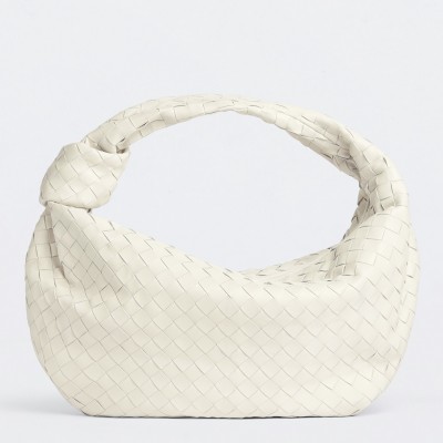 Bottega Veneta BV Jodie Small Bag In White Intrecciato Leather BVBS12329