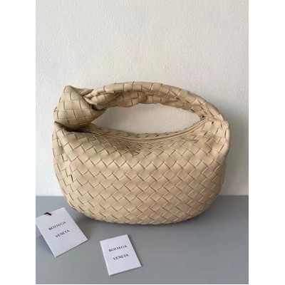 Bottega Veneta BV Jodie Teen Bag In Beige Intrecciato Leather BVBS12330