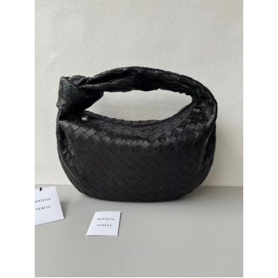 Bottega Veneta BV Jodie Teen Bag In Black Intrecciato Leather BVBS12331