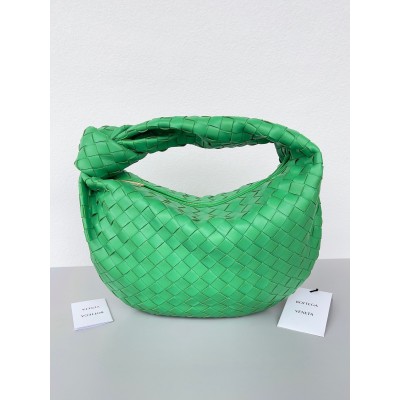 Bottega Veneta BV Jodie Teen Bag In Green Intrecciato Leather BVBS12334