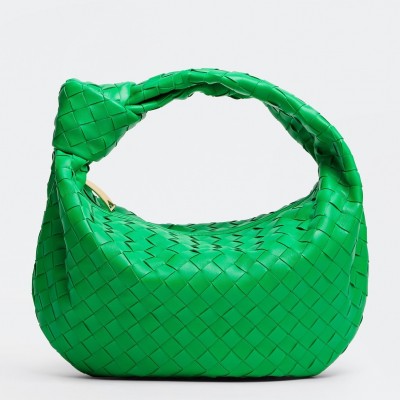 Bottega Veneta BV Jodie Teen Bag In Green Intrecciato Leather BVBS12334