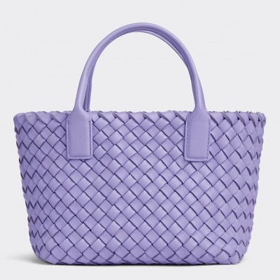 Bottega Veneta Cabat Mini Bag In Wisteria Intrecciato Lambskin BVBS12088