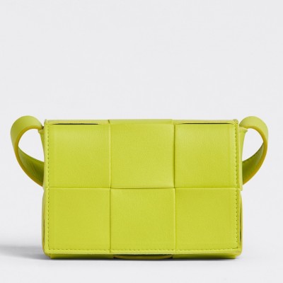 Bottega Veneta Candy Cassette Bag In Acid Kiwi Lambskin BVBS12104