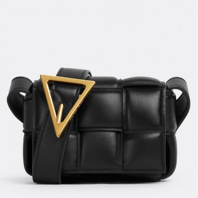 Bottega Veneta Candy Padded Cassette Bag In Black Lambskin BVBS12114