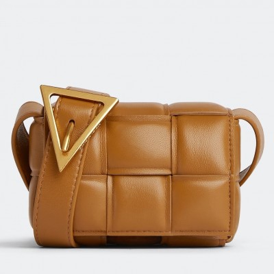 Bottega Veneta Candy Padded Cassette Bag In Camel Lambskin BVBS12115