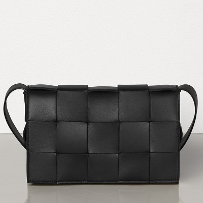 Bottega Veneta Cassette Bag In Black Lambskin BVBS12150