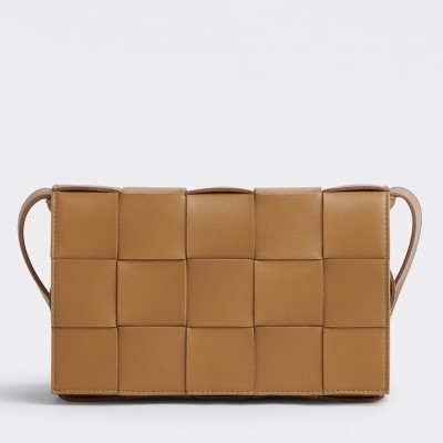 Bottega Veneta Cassette Bag In Caramel Intrecciato Lambskin BVBS12126