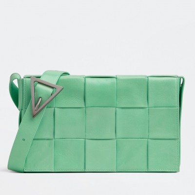 Bottega Veneta Cassette Bag In Fountain Wrinkled Calfskin BVBS12130