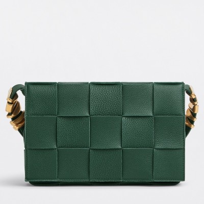 Bottega Veneta Cassette Bag In Green Grained Leather BVBS12155