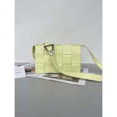 Bottega Veneta Cassette Bag In Lemon Wrinkled Calfskin BVBS12133