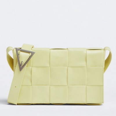 Bottega Veneta Cassette Bag In Lemon Wrinkled Calfskin BVBS12133