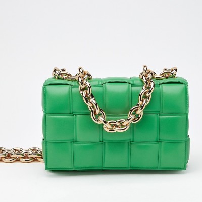 Bottega Veneta Chain Cassette Bag In Green Calfskin BVBS12213