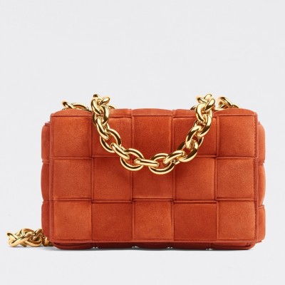 Bottega Veneta Chain Cassette Bag In Maple Suede BVBS12217