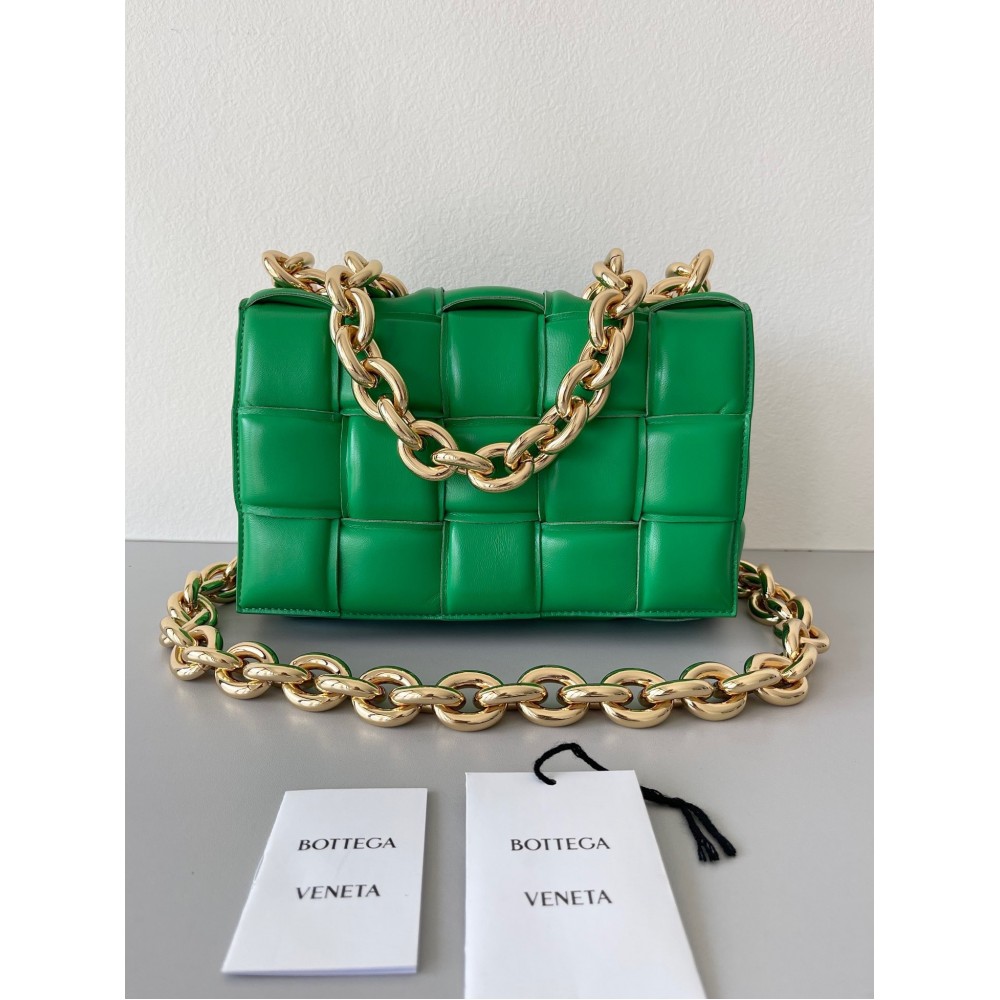 Bottega Veneta Chain Cassette Bag In Parakeet Lambskin BVBS12220