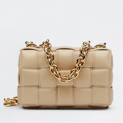 Bottega Veneta Chain Cassette Bag In Porridge Lambskin BVBS12221