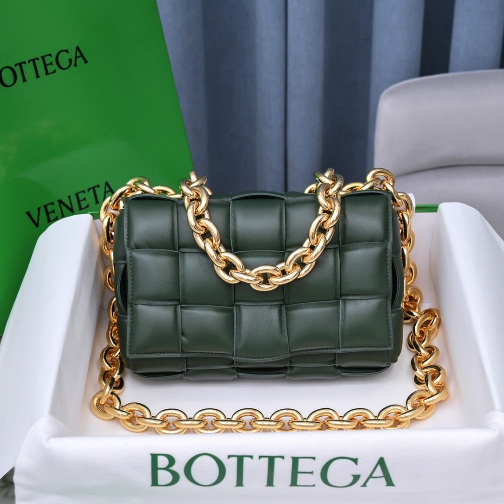 Bottega Veneta Chain Cassette Bag In Raintree Lambskin BVBS12222