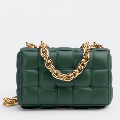 Bottega Veneta Chain Cassette Bag In Raintree Lambskin BVBS12222