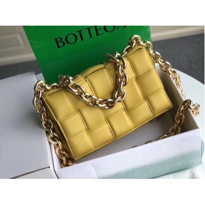 Bottega Veneta Chain Cassette Bag In Yellow Calfskin BVBS12226