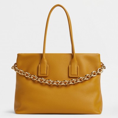 Bottega Veneta Chain Tote Bag In Cob Grained Leather BVBS12242