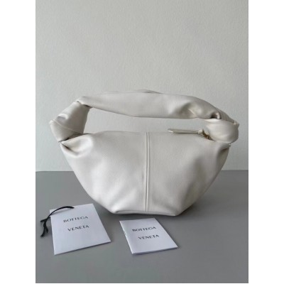 Bottega Veneta Double Knot Bag In White Calfskin BVBS12384