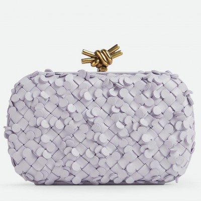 Bottega Veneta Knot Minaudiere Clutch in Oyster Sequins Lambskin BVBS12374