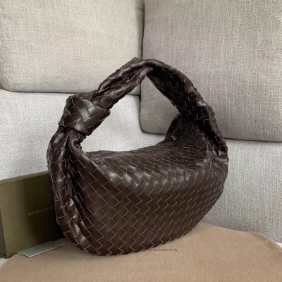 Bottega Veneta Large BV Jodie Bag In Fondente Woven Leather BVBS12345