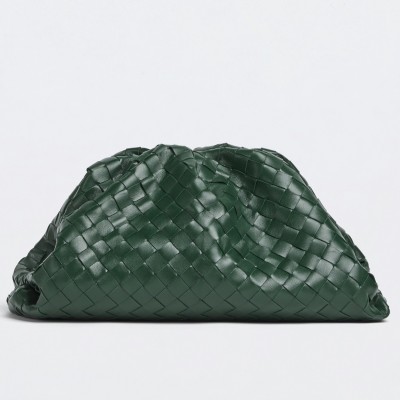 Bottega Veneta Large Pouch Clutch In Raintree Intrecciato Lambskin BVBS12247