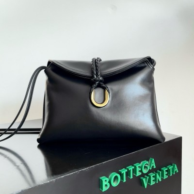 Bottega Veneta Medium Liberta Bag in Black Calfskin BVBS12391