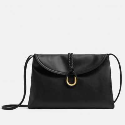 Bottega Veneta Medium Liberta Bag in Black Calfskin BVBS12391