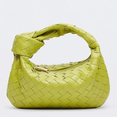 Bottega Veneta Mini BV Jodie Bag In Kiwi Woven Leather BVBS12353