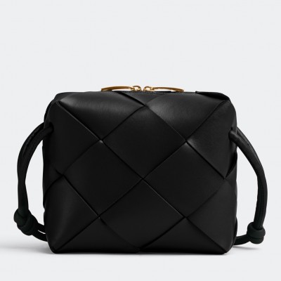 Bottega Veneta Mini Cassette Camera Bag In Black Lambskin BVBS12272