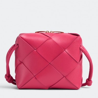 Bottega Veneta Mini Cassette Camera Bag In Cranberry Lambskin BVBS12274