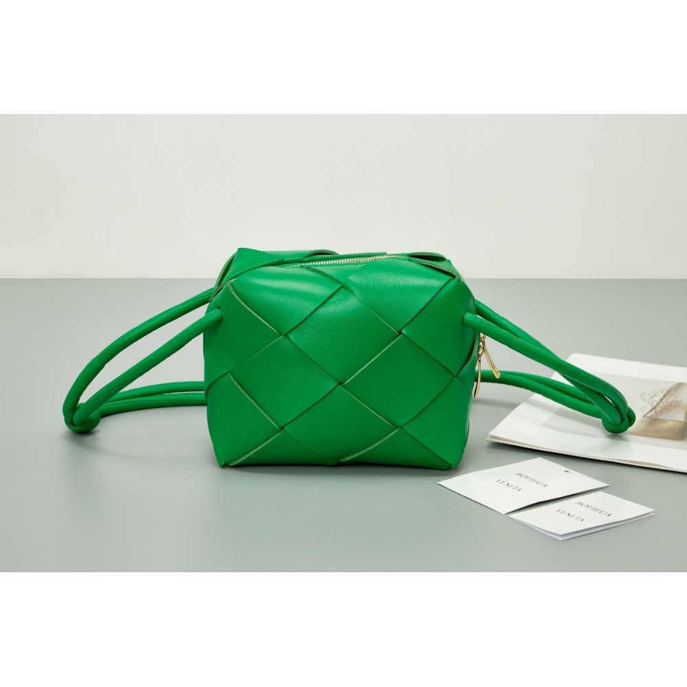 Bottega Veneta Mini Cassette Camera Bag In Parakeet Lambskin BVBS12275