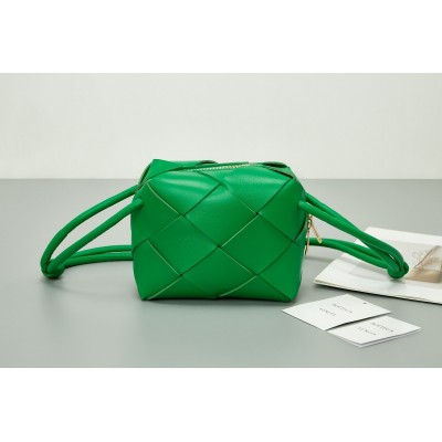 Bottega Veneta Mini Cassette Camera Bag In Parakeet Lambskin BVBS12275