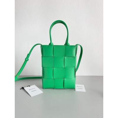 Bottega Veneta Mini Cassette Tote Bag In Parakeet Lambskin BVBS12552