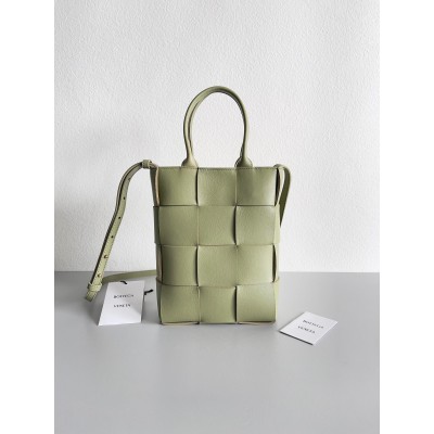 Bottega Veneta Mini Cassette Tote Bag In Travertine Lambskin BVBS12553