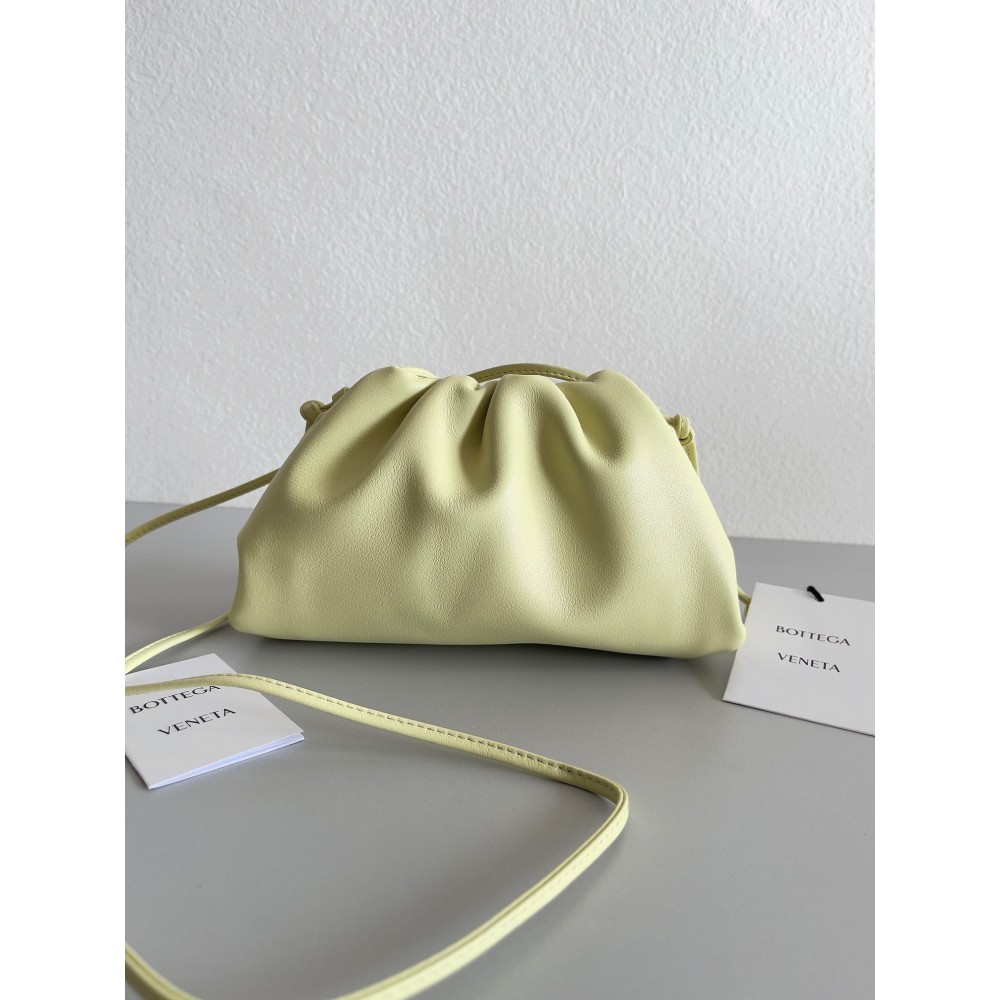 Bottega Veneta Mini Pouch Bag In Zest Washed Calfskin BVBS12459