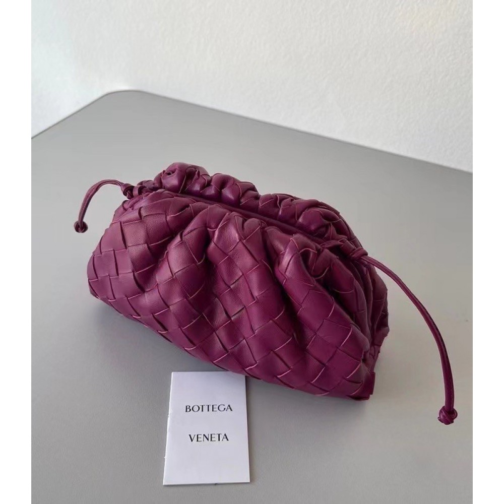 Bottega Veneta Mini Pouch In Cinnabar Intrecciato Lambskin BVBS12468