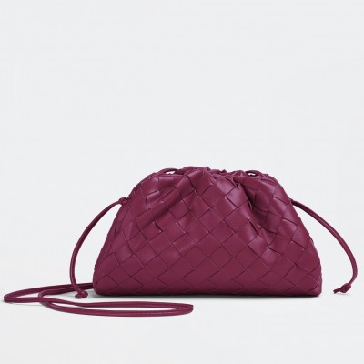 Bottega Veneta Mini Pouch In Cinnabar Intrecciato Lambskin BVBS12468