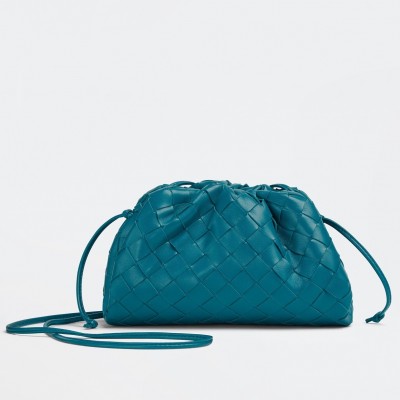 Bottega Veneta Mini Pouch In Mallard Intrecciato Lambskin BVBS12473