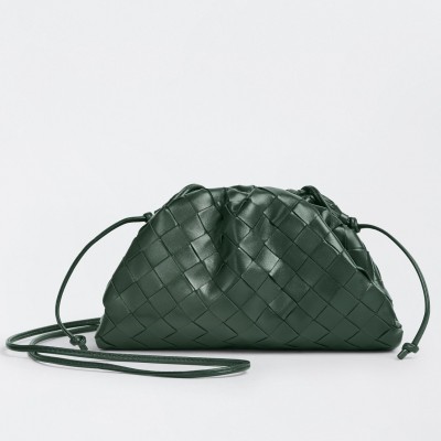 Bottega Veneta Mini Pouch In Raintree Intrecciato Lambskin BVBS12474