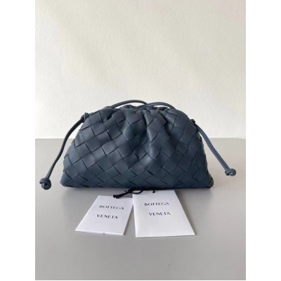 Bottega Veneta Mini Pouch In Thunder Intrecciato Lambskin BVBS12475